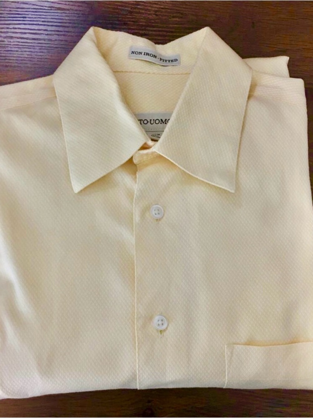 Pronto Uomo Creamy Yellow Long-Sleeve Dress Shirt